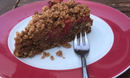 Rhabarber – als Kuchen mit Streuseln belegt (vegan)